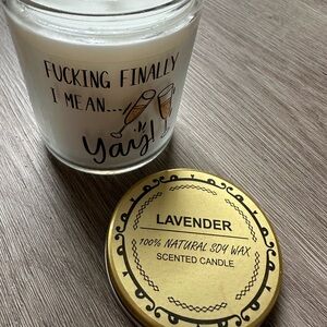 Engagement Lavender Scented Candle with Gold Lid